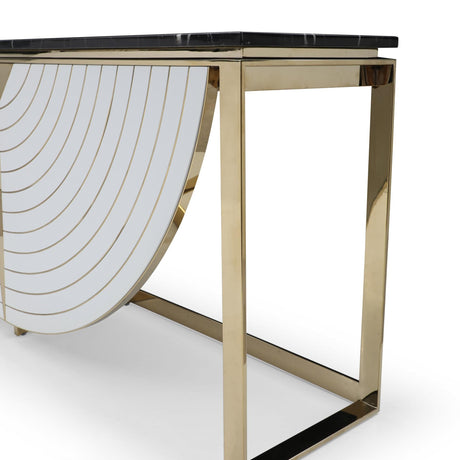 Modrest Flavio - Gold + Marble Console Table | VIG