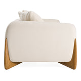 Modrest Fleury - Contemporary Cream Fabric and Walnut Sofa