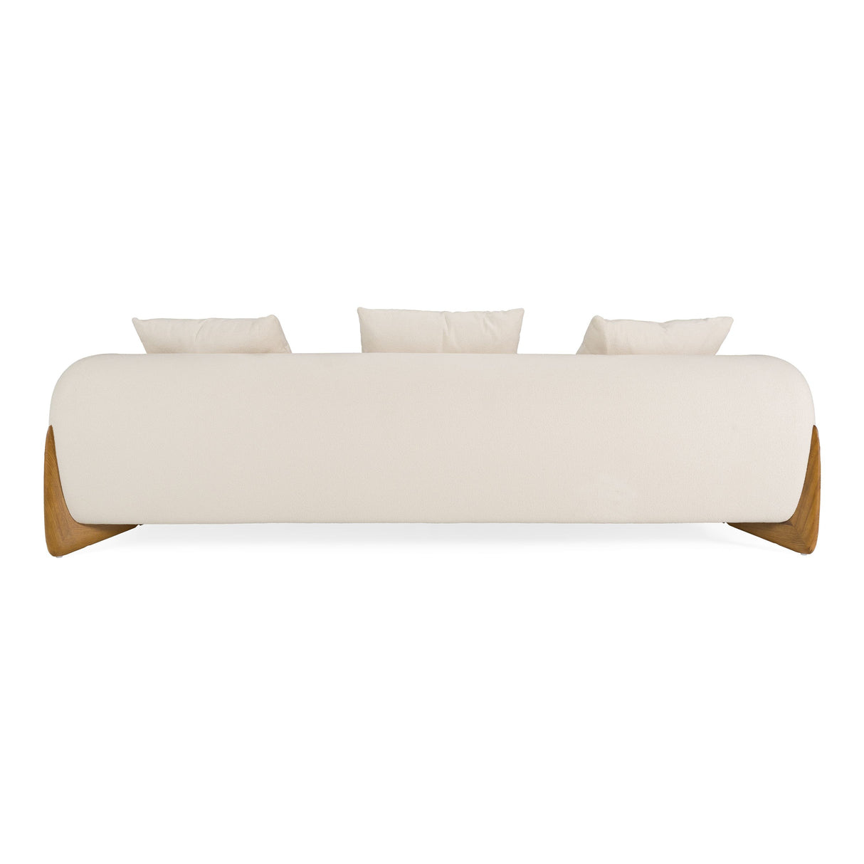 Modrest Fleury - Contemporary Cream Fabric and Walnut Sofa