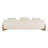 Modrest Fleury - Contemporary Cream Fabric and Walnut Sofa