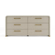 Florence - Modern Beige Leatherette + Gold Dresser - View Image 1