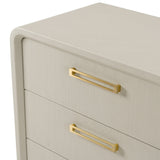 Florence - Modern Beige Leatherette + Gold Dresser - View Image 1
