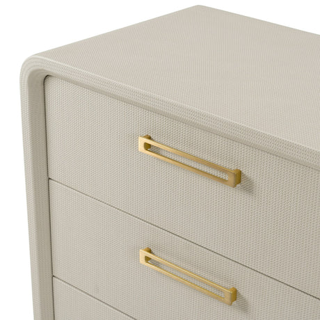 Florence - Modern Beige Leatherette + Gold Dresser - View Image 1