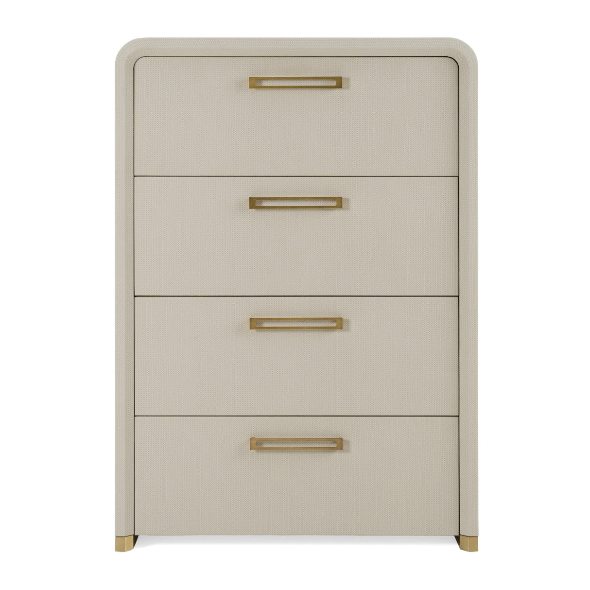 Florence - Modern Beige Leatherette + Gold Chest - View Image 1