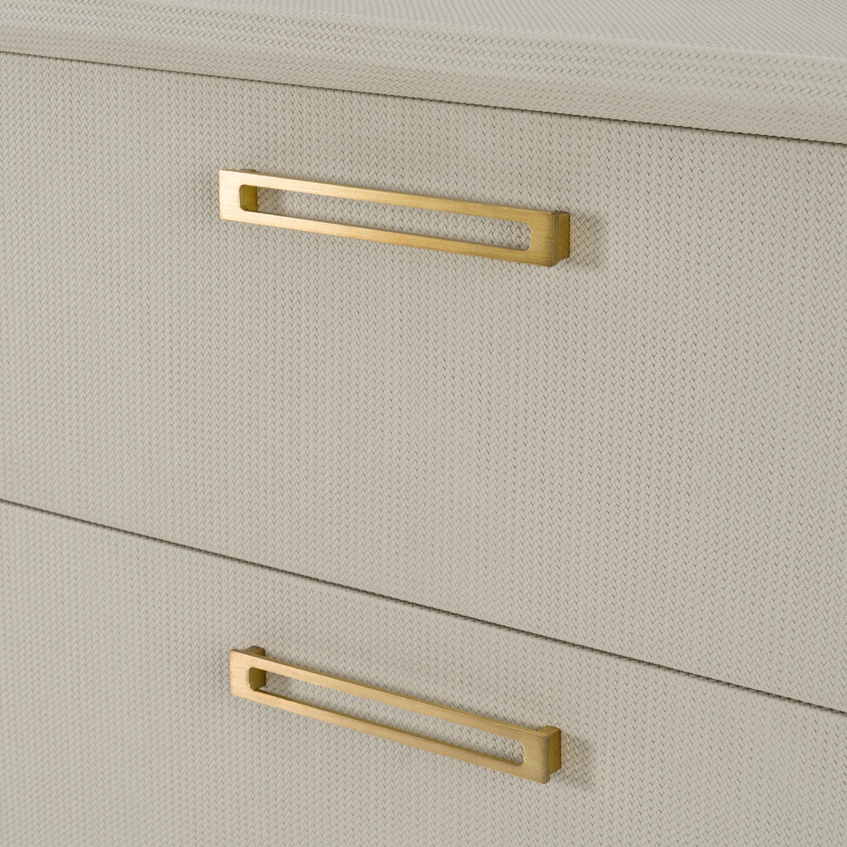 Florence - Modern Beige Leatherette + Gold Chest - View Image 1