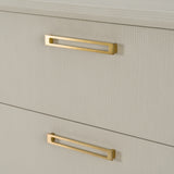 Florence - Modern Beige Leatherette + Gold Chest - View Image 1
