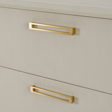 Florence - Modern Beige Leatherette + Gold Chest - View Image 1
