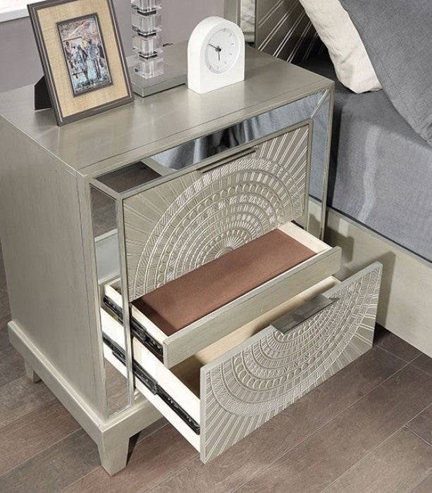 Valletta - Night Stand - Champagne - Home Elegance USA