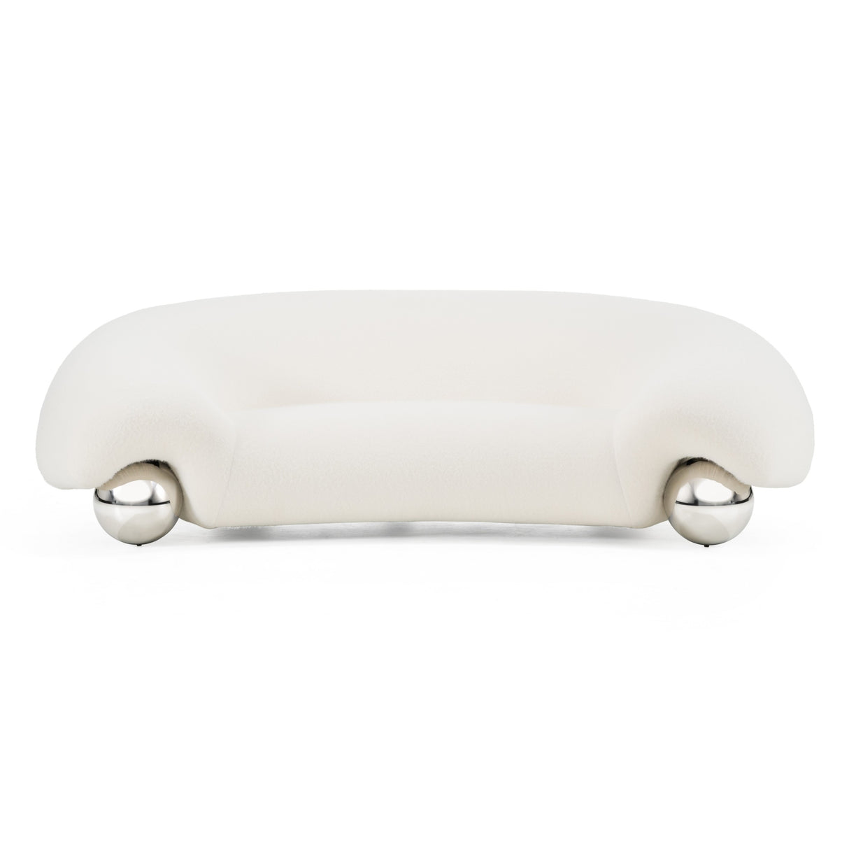 Fortune - Contemporary White Fabric Sofa - View Image 1