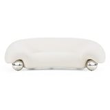 Fortune - Contemporary White Fabric Sofa - View Image 1