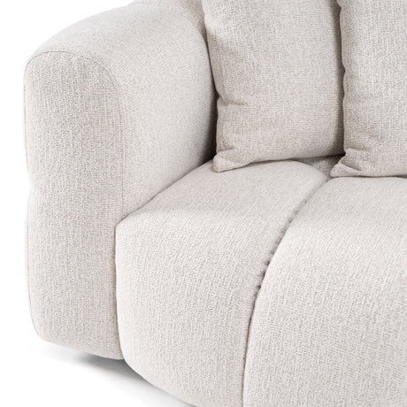 Freya - Modern Beige Fabric Sectional Sofa w/ Console - View Image 1