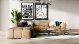 Divani Casa Everest - Modern Brown Leather Modular Armless Sectional Seat