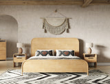 Eastern King Dresden - Modern Natural Acacia 1-Drawer Nightstand Bedroom Set
