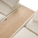 Garfield - Modern Off-White Leather 7-Piece Modular Sectional Sofa - View Image 1