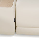 Garfield - Modern Off-White Leather 7-Piece Modular Sectional Sofa - View Image 1
