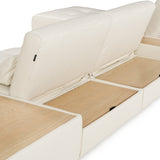 Garfield - Modern Off-White Leather 7-Piece Modular Sectional Sofa - View Image 1