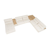 Garfield - Modern Off-White Leather 7-Piece Modular Sectional Sofa - View Image 1