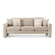 Gaston - Modern Beige Velvet Sofa - View Image 1