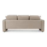Gaston - Modern Beige Velvet Sofa - View Image 1