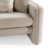 Gaston - Modern Beige Velvet Sofa - View Image 1