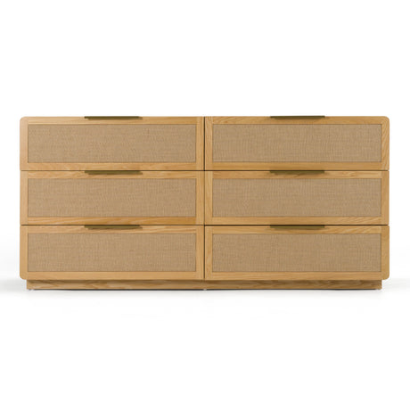Gavin - Modern Natural Ash + Rattan Dresser - View Image 1