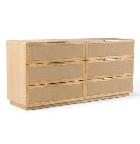 Gavin Modern Natural Ash & Rattan 4-Piece Bedroom Set – VIG Furniture - sold by Home Elegance USA