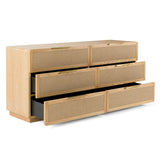 Gavin - Modern Natural Ash + Rattan Dresser - View Image 1