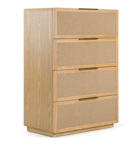 Gavin - Modern Natural Ash + Rattan Chest - View Image 1
