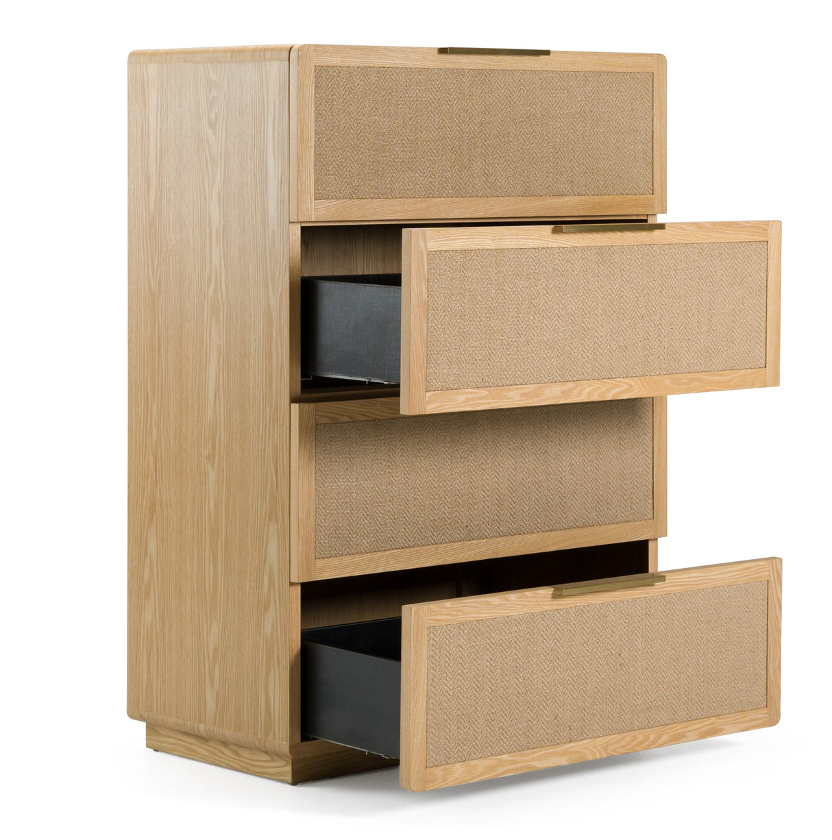 Gavin - Modern Natural Ash + Rattan Chest - View Image 1