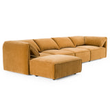 Gene - Modern Ochre Fabric 5-Piece Modular Sectional Sofa - View Image 1