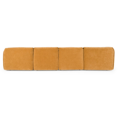 Gene - Modern Ochre Fabric 5-Piece Modular Sectional Sofa - View Image 1