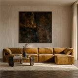 Gene - Modern Ochre Fabric 5-Piece Modular Sectional Sofa - View Image 1