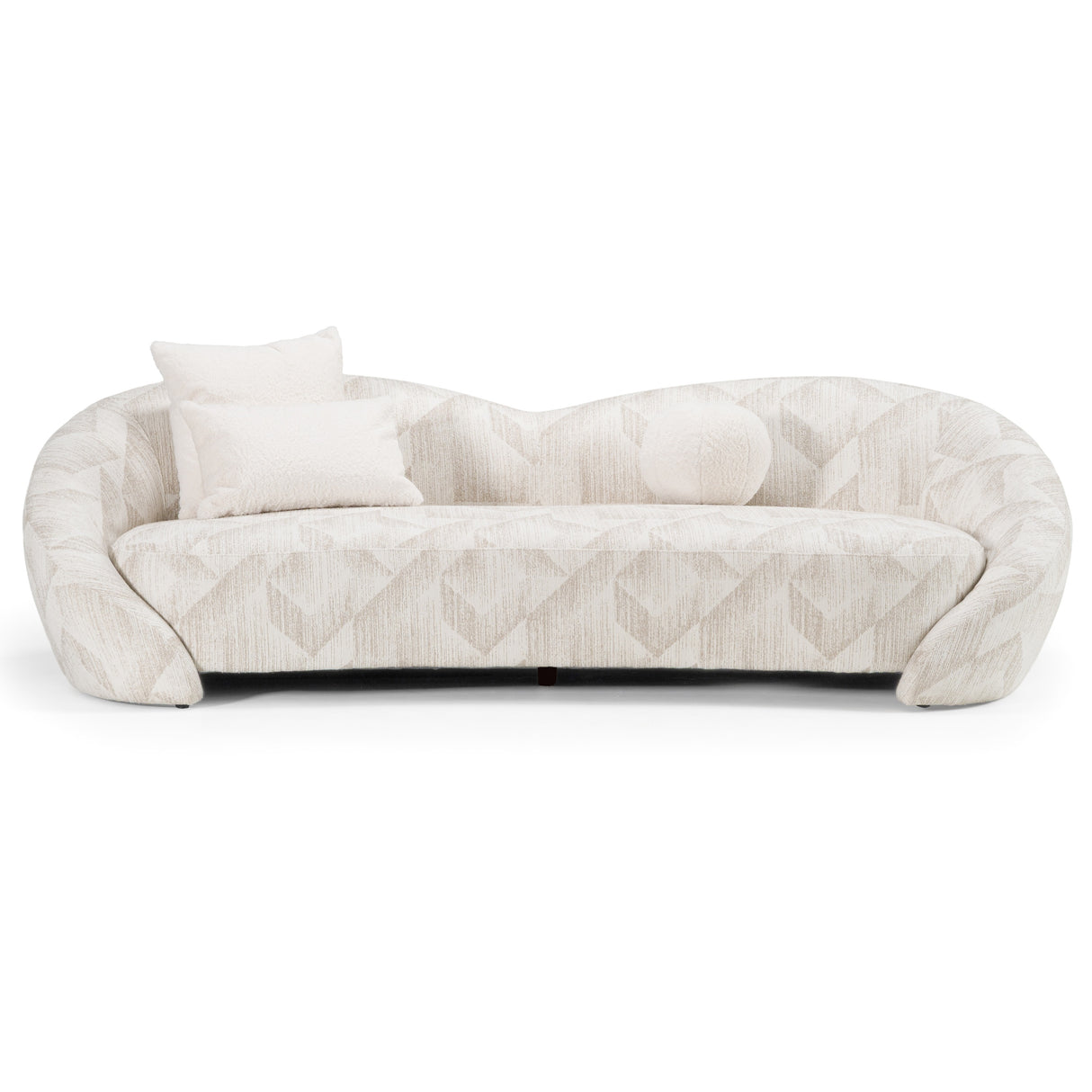 Gentle - Modern Beige Pattern Fabric Sofa - View Image 1