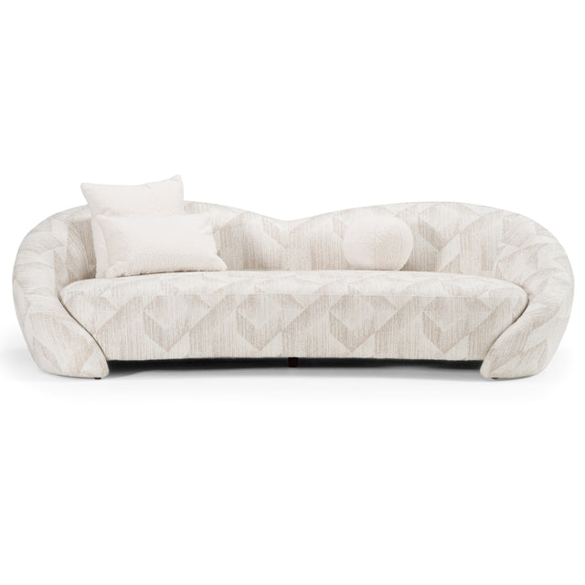 Gentle - Modern Beige Pattern Fabric Sofa - View Image 1