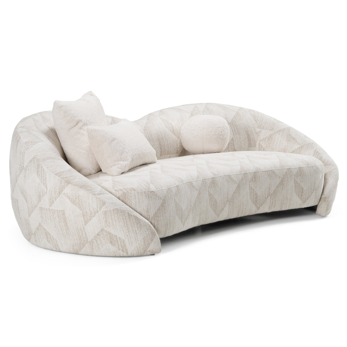 Gentle - Modern Beige Pattern Fabric Sofa - View Image 1
