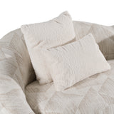 Gentle - Modern Beige Pattern Fabric Sofa - View Image 1