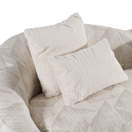Gentle - Modern Beige Pattern Fabric Sofa - View Image 1