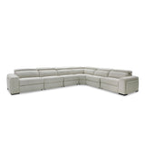Divani Casa Gering - Modern Beige Fabric Sectional With 2 Power Recliners - sold by Home Elegance USA
