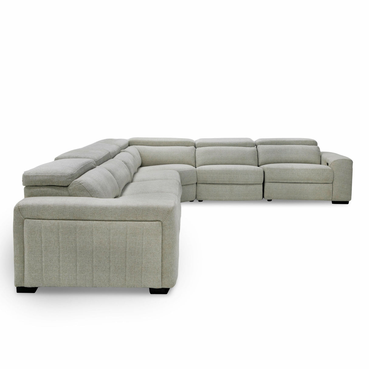 Divani Casa Gering - Modern Beige Fabric Sectional With 2 Power Recliners - sold by Home Elegance USA