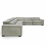 Divani Casa Gering - Modern Beige Fabric Sectional With 2 Power Recliners - sold by Home Elegance USA