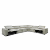 Divani Casa Gering - Modern Beige Fabric Sectional With 2 Power Recliners - sold by Home Elegance USA