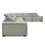 Divani Casa Gering - Modern Beige Fabric Sectional With 2 Power Recliners - sold by Home Elegance USA