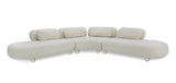 Divani Casa Gilbert - Contemporary White Fabric Modular Sectional Sofa | Home Elegance USA