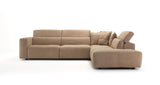 LaMod Italia Grande Italian Desert Leather Right Facing Chaise Sectional Sofa - Home Elegance USA