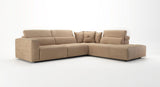 LaMod Italia Grande Italian Desert Leather Right Facing Chaise Sectional Sofa - Home Elegance USA