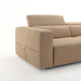 LaMod Italia Grande Italian Desert Leather Right Facing Chaise Sectional Sofa - Home Elegance USA