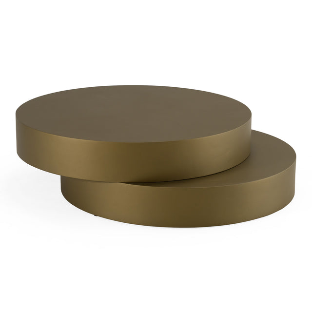 Modrest Grayson Glam Brushed Bronze Metallic Coffee Table Vgodlz-218C