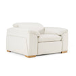 Gregory - Modern Off-White Leather Recliner Chair - View Image 1