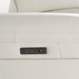 Gregory - Modern Off-White Leather Recliner Chair - View Image 1