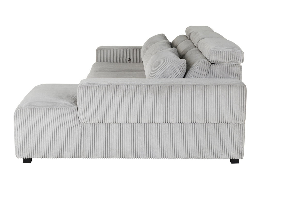 U5945 Grey Power Sectional | Global Furniture USA